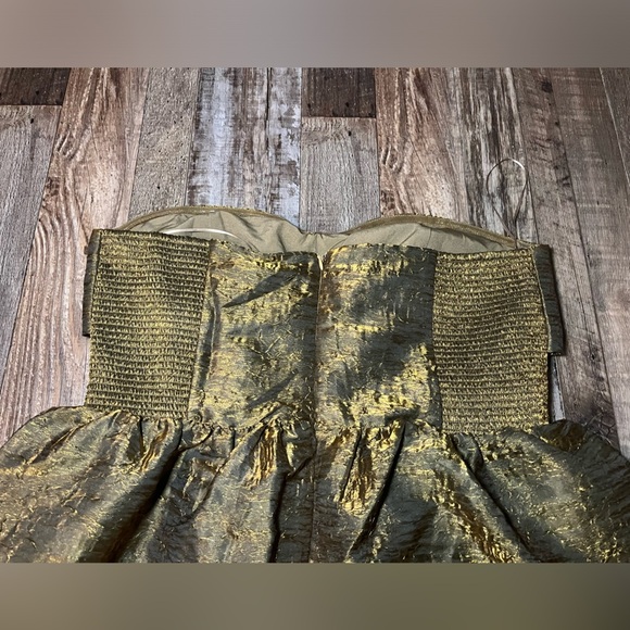 Hyacinth House Bronze Jacquard Anastasia Mini Dress XL - Picture 4 of 8